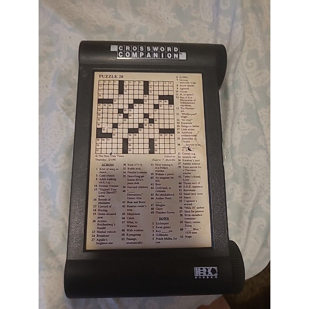 Herbko New York Times Crossword Companion Luminator Roll-a-Puzzle System